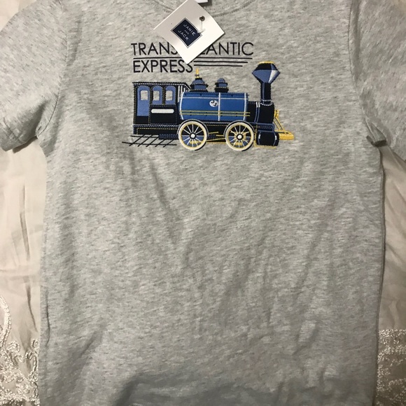 Janie /& Jack Boys NWT striped pocket T Shirt Size 7 Great!